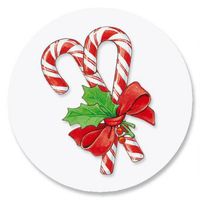 Peppermint Candies Envelope Seals - Set of 144 Self-Adhesive, Flat-Sheet, 1-1/2" Sticker Seals, By Colorful Images
