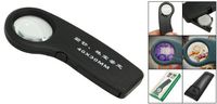 Pocket 40X LED Reading Map Magnifier with Currency Detecting