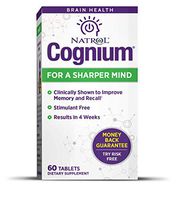 Natrol Cognium Tablets, Brain Health, Keeps Memory Strong, #1 Clinically Studied, Shown to Improve Memory and Recall, Safe and Stimulant Free, 100mg, 60 Count