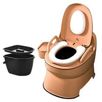 GHzzY Portable Bedside Toilet for Children,Elderly,Pregnant Women & Disabled - Portable Travel Toilet for Camping & Hiking,Gold