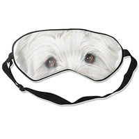 Cute Westie Dog Sleeping Mask Reusable Cold to Improve Sleep Relief Edema Eyestrain Fatigue Headache and Tension Best Men and Women Eye Mask