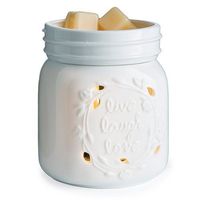 CANDLE WARMERS ETC 2-in-1 Candle and Fragrance Warmer for Warming Scented Candles or Wax Melts and Tarts with to Freshen Room, Mason Jar