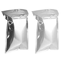 Double Colored Aluminum Foil Heat Seal Zipper Package Bag 100Pcs For Pills Jewelry Packaging Mylar Self Seal Food Storage Bags (Glossy Silver White, 3.3"x5.1")