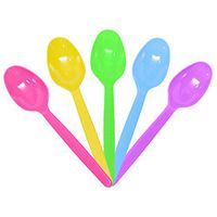 Karat U2100 (Rainbow) 5.9" PS Heavy-Weight Disposable Teaspoon, Rainbow (Pack of 1000)