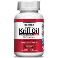 nusolus Antarctic Krill Oil with Omega-3s EPA, DHA, Astaxanthin and Phospholipids (1200mg)