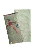 Scented Eye Pillow Gift Set - Washable Cover - Lavender Flax - 4 x 8.5 Cotton - Soothing Relaxing - tropical flower leaves bird gray