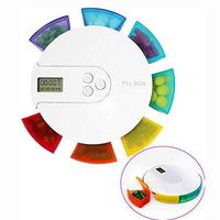 Life HS Portable Electronic Timing Pill Box for Weekly Pill Dispenser and Intelligent Timed Reminder Pill Box (Multi-Color Optional),Rainbow