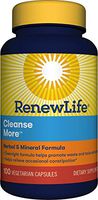 Renew Life Adult Cleanse - Cleanse More, Herbal & Mineral Formula - Overnight Constipation Relief - Gluten, Dairy & Soy Free - 100 Vegetarian Capsules