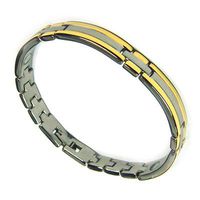 Accents Kingdom Womens Stainless Steel Magnetic Golf Link Bracelet 8.0"