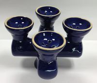 Hookah Shisha 4 Head Bowl Blue