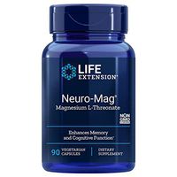 Life Extension Neuro-Mag Magnesium L-Threonat Vegetarian Capsules, 90 Count (90)