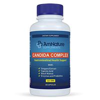 Acidophilus Candida Complex (Non-GMO) with Probiotics and Enzymes Natural Gastrointestinal Health Support with Caprylic Acid, Oregano Oil & Black Walnut, 60 Capsules