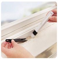 Window Groove Cleaning Brush, 2 in 1 Hand Held Groove Gap Cleaning Tools for Door Window Track Corner Gap Crevices, Air Conditioning Shutter, Car Vents, Keyboard Cleaning Brushes Dust Shovel (1 Set)