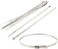 uxcell Stainless Steel Cable Pipe Tie Hoop Hose Clamp, 4.6mm x 250mm, 10pcs