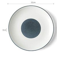 AXZHYX Bowl Creative Ceramic Plate Round Fruit Salad Dish Dessert Plate Home Bowl Hotel Tableware Home Noodles Boiled Fish Soup Bowl (Color : One)