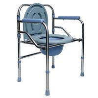 Portable Toilet Seat Chair Folding Bedside Commode Steel Seat Heavy Duty Bariatric Portable Toilet Adjustable Medical Personal Care Camping Bath Shower Transfer Benches Bucket Splash Guard