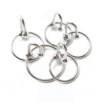 Jinqian Single Bead Hook Pénis Ring Tǐme Dèlay Riñg Mën's Mêtal Double Bead Pënis Ring Enhancing Adūlt Sxx Toy for Male (Ring Inner Diameter: 35mm)