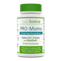 PRO-Moms: Prenatal Probiotics for Pregnant and Nursing Women - Recommended with Prenatal Vitamins - 6 Targeted Strains - 15x More Effective - for Mom and Baby - Helps Produce Folic Acid