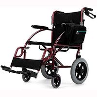 HWZLOIK Wheelchair，Wheelchair Folding Lightweight Elderly Disabled Trolley Small Elderly Ultra-Light Portable Travel Travel, Aluminum Alloy