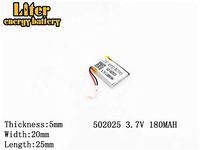 3.7V 350mAh 502035 Lithium Polymer Ion Rechargeable Battery Lithium Polymer Li-Po Battery for MP4 GPS MP3 Bluetooth Stereo DIY Gift