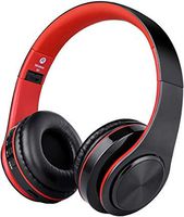 Over Ear Wireless Headphones, Hi-Fi Bass Bluetooth Headphones, Built-in Noise Reduction Mic, Foldable Bluetooth Headset with SD Card Slot for Airplane Travel Cell Phones