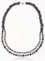 Elegant Womens Hematite Magnetic Therapy Necklace with Healing Stones Pain Relief for Neck Arthritis Migraine Headaches Shoulders and Back (Regular, Amethyst)