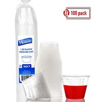 Plastic Disposable Medicine Cups | Heavy-Duty & Premium Quality Plastic Medicine Cup Disposable 1 oz | Excellent to Use for Epoxy Mix, Crafts, Taking Multiple Pills, More | 100 Count