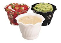 Cambro 5 Oz Clear Polycarbonate Swirl Bowls - 3 1/2 Dia x 2 7/16 H