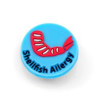 StickyJ USA Shellfish Allergy Rubber Medical Bracelet Button for Children