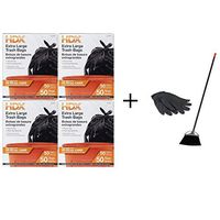 4 Pack 50 gal. Extra Large Clear Trash Bags (50-Count)