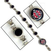 LIFETAG Black Onyx and Sterling Silver Medical ID Bracelet Free Standard Shipping
