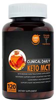 MCT Oil Keto Diet Supplement, Non GMO 3000mg. 120 Liquid Capsules with Natural Nootropic Support for Clean Energy Brain Power. Fat Burner for Men and Women, Promotes Healthy Weight Loss, Hair & Skin