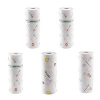 KKYT 5Pcs Disposable/Reusable Kitchen Cleaning Rag Paper Oil Absorption Hand Washing Dish Towel Roll Wet and Dry Oil Paper Tissue Towels
