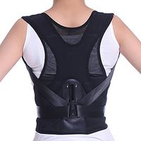 Tcare Adjustable Posture Corrector Waist Shoulder Brace Back Support, Back Lumbar Pain Relief Belt (S)