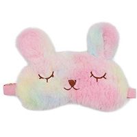 Cute Plush Sleep Eye Mask Animal Breathable Blindfold with Elastic Strap Soft Eye Cover for Night Sleeping, Travel, Nap