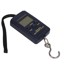 Feccile Backlight/Not Backlight 40kg Digital Scale Portable Hanging Hook Scale with Hoisting Rope Spring for Home Farm Hunting Outdoor Heavy Luggage (Black, Not Backlight)