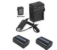 2X Batteries + Charger for Sony HDR-PJ260VE, Sony HDR-PJ580V, Sony HDR-PJ580VB, Sony HDR-PJ580VE