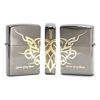 Zippo Secret of Heart 2 Lighter BG/Genuine Authentic/Original Packing (6 Flints Set Free Gift)