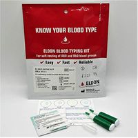 Eldoncard Blood Type Test (Complete Kit) - Air Sealed Envelope, Safety Lancet, Micropipette, Cleansing Swab