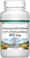 Ashwagandha (Indian Ginseng) Extract (1.5% Withanolides) - 450 mg (100 Capsules, ZIN: 514060)