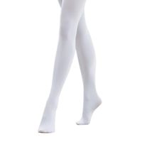 STELLE Girls' Ultra Soft Pro Dance Tight/Ballet Footed Tight (Toddler/Little Kid/Big Kid), White, S