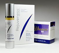 Tummy Tuck Scar Treatment Kit. Includes (3" X 25") Silicone Sheet, Hyper Heal Scar Cream (17 gm) and ReJuveness Tape (33'). Effective for 6 Months of Treatment - Results in 1-2 Weeks