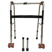 Drive Medical Walker Aluminum Health Care Fold Medical Walking Mobility Aid for Elderly, Seniors, Handicap, Disabled(Accessories Included)
