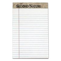 Second Nature Recycled Pads, Lgl/Margin Rule, 5 x 8, White, 50 Sheets, Dozen, Sold as 2 Dozen