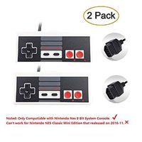 2-Pack NES Controller for Nintendo NES 8 Bit Entertainment System Console Control Pad Replacement Controllers