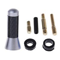 Small-Chipinc - 3.5cm Car Styling Roof Antenna Enhanced Signal Carbon Fiber Screw Metal Short Stubby Mast Antenna For Benz Mazda For Honda Drop