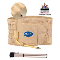 Inflatable Back Belt,Decompression Back Brace,Spinal Air Traction Physio Decompression Back Support for Men and Women. (Khaki)