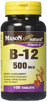 Mason Vitamins B 12 500 mcg Tablets, 60 Count