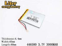 3.7V 3000mAh 446580 Lithium Polymer Ion Rechargeable Battery Lithium Polymer Li-Po Battery for MP4 GPS MP3 Bluetooth Stereo DIY Gift