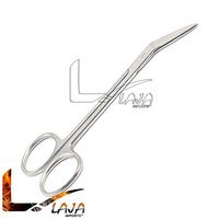 LAJA IMPORTS Iris Surgi Scissors 4 1/2" Angled Stainless Stainess